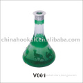 Hookah V001 green glass vase